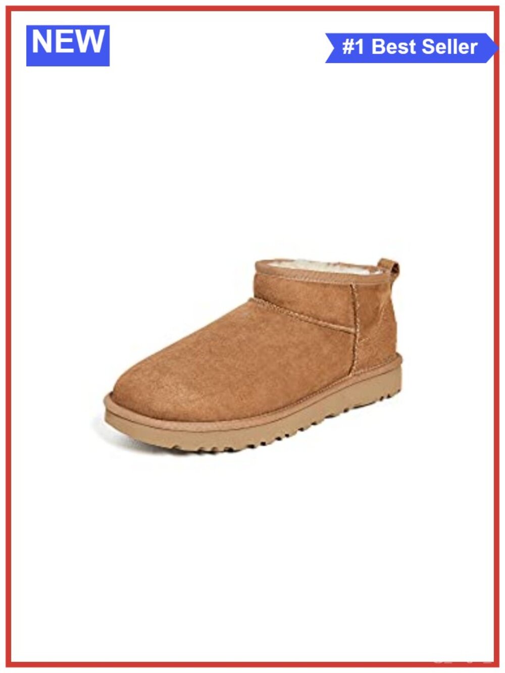Classic Ultra Mini Ankle Bootie Suede Sheepskin Lined Casual